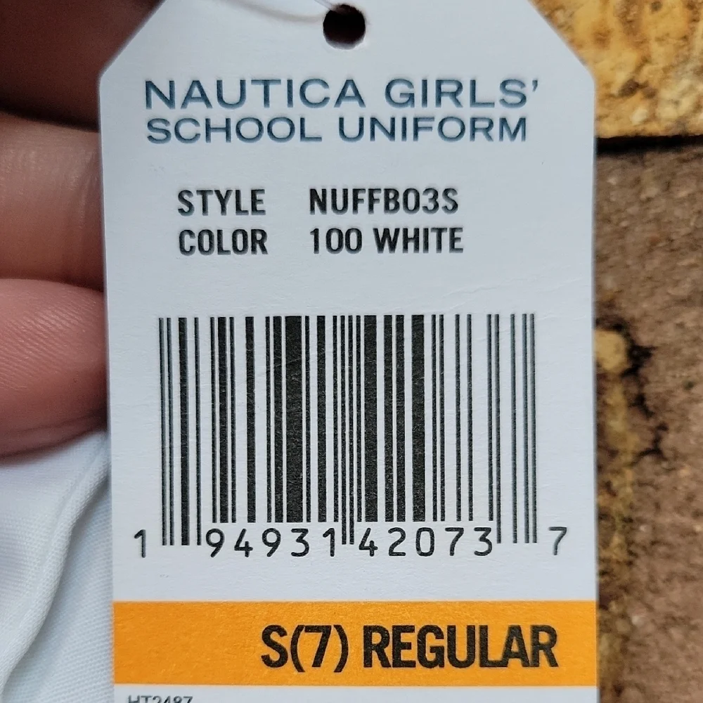 Nautica White Button Up School Uniform SIZE 7